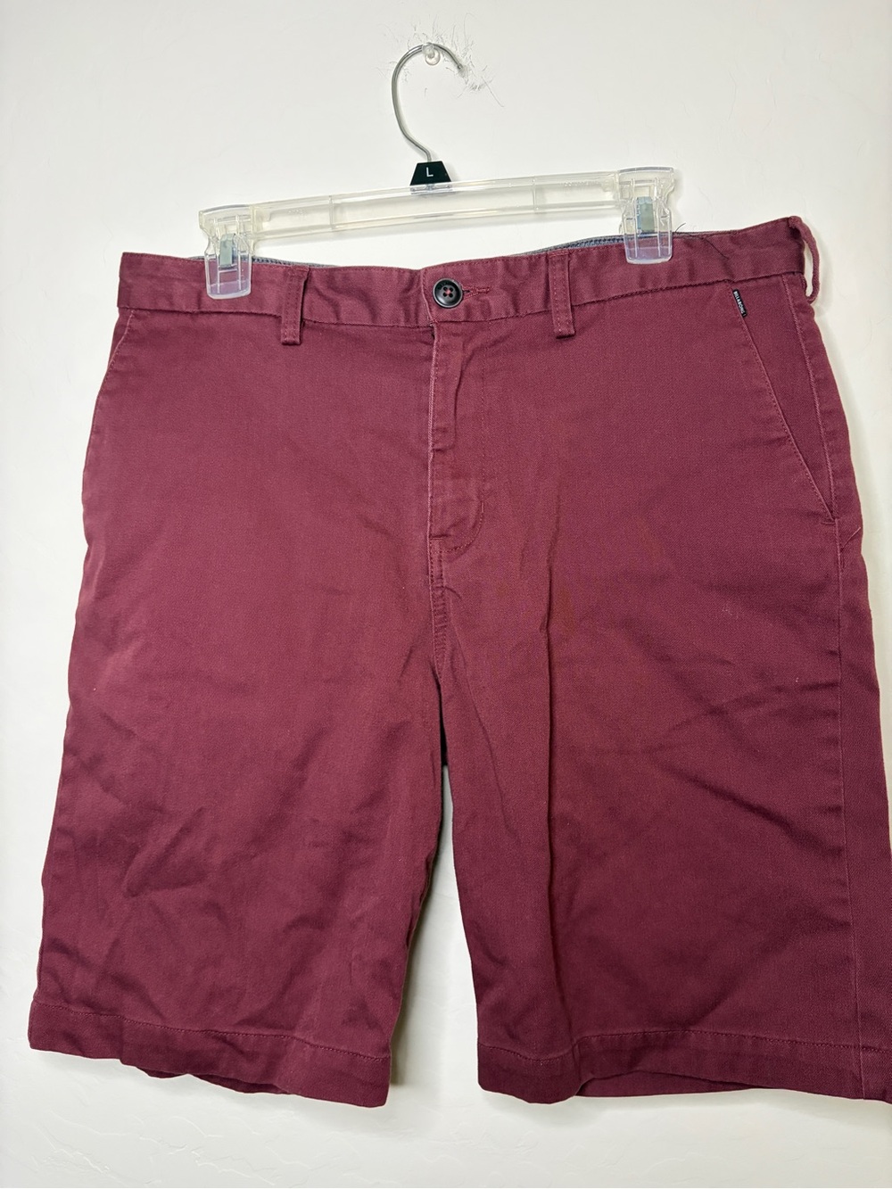 Billabong Men's Maroon Flat Front Chino Shorts